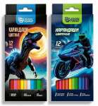 Карандаши 12 цв Schoolformat "Микс для мальчиков"  к/к   /КЦ12-ММК            *370275