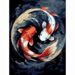 Картина по номерам Фрея   40 х  30 см "Японские карпы"   /PNB/PM-293          *367706