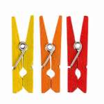 Прищепки декор. Blumentag "Полдень" 12шт, 3,5см (желт.,оранж.,крас.)   /DKN-05              *370395