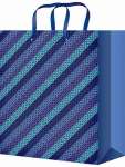 Пакет подарочный бумаж. 22*31*10см МИЛЕНД "Синяя плетенка"   /ППК-4449            *365482