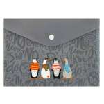 Папка-конверт на кн. А5  ФЕНИКС "Пингвины и гуси" 24*17см (для школьных тетрадей)   /69019               *366132