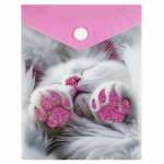 Папка-конверт на кн. А6  ФЕНИКС "Котолапки"  0,18 мм 15,8*11,4см вертик.   /69024               *366929