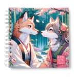 Скетчбук 205*205  30л спир. SVETOCH "Рыжая любовь" 200г/м, жест.подложка   /01607               *370815