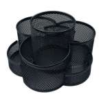 Подставка для канц. принадл. KWELT метал. сетчат. черная, вращающ.   / К-30425            *354314