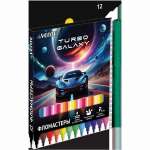 Фломастеры  12 цв. deVENTE "Turbo Galaxy" вент., к/к   /5081627             *373517