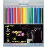 Фломастеры  12 цв. deVENTE "MooreCafe" вент., п/к   /5081643             *373529