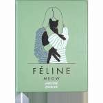 Дневник элит.переплет иск.кожа  deVENTE шелкография, "Feline Meow"   /2020640             *373911